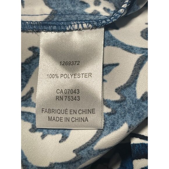 Rachel Zoe Womens Blue & White Damask Print Pants Size S Polyester Wide Leg - Picture 7 of 8